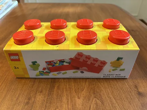 LEGO Classic 8-Stud Brick Lunch Box or Storage Case Red NEW