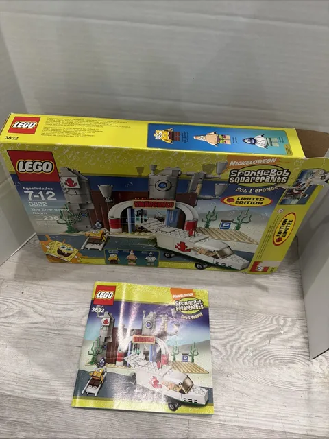 3832 THE EMERGENCY ROOM SpongeBob SquarePants lego EMPTY box and manual only