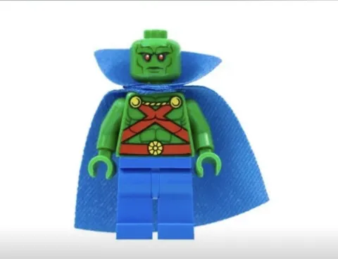 LEGO Martian Manhunter Minifigure with Blue Cape from Set 76040