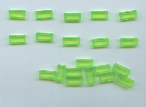 LEGO x 20 Trans-Bright Green Tile 1 x 2 3069
