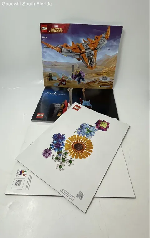 Lot Of 4 Pcs Assorted Lego Large Print Mixed Instruction Manuals For Age 3+
