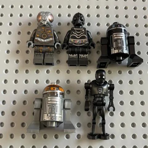 LEGO Star Wars Droid Minifigure Lot - NI-L8 K-2SO R2-E6 R3-S1 Astromech Protocol