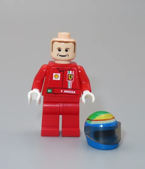 LEGO F1 Ferrari Felipe  Massa Racers minifigure 8168 Formula One car race driver