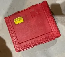 Vintage 1984 RED LEGO Building Block Brick Storage Travel Case and Duplo Set