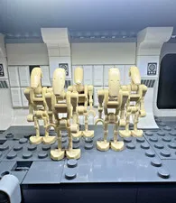 Lego Star Wars Lot of 5 Battle Droid Minifigures W/ Straight Arm 7662