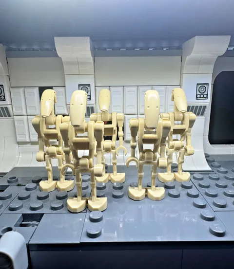 Lego Star Wars Lot of 5 Battle Droid Minifigures W/ Straight Arm 7662