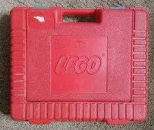 LEGO 1985 Vintage Red Plastic Storage Suitcase Carry Case 12" x 15"  Made in USA