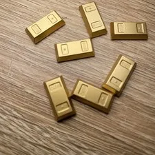 LEGO Gold Bar/Ingots Minifigure Accessory Bulk Lot x7 (Design ID 98710)