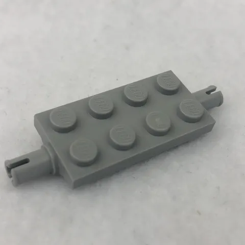LEGO 30157 Light Bluish Gray Plate, Modified 2 x 4 W/ Pins & Thin Supports (x1)