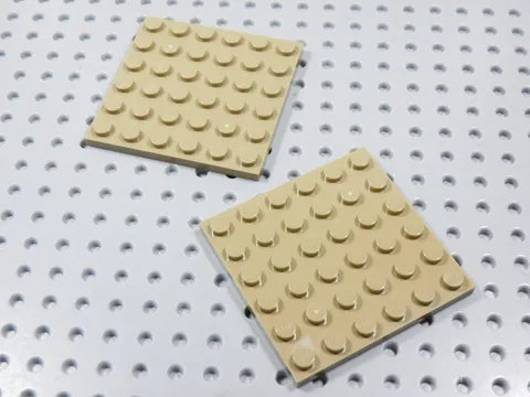 LEGO Lot of 2 Dark Tan 6x6 Plates BR