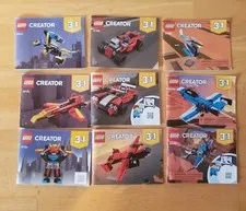 3 In 1 Lego Creator 31099 31100 31124 Instruction Books Total 9 Manuals Only