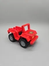 Lego Duplo Red Rescue Vehicle Replacement Part 98189 Red Jeep Firefighter