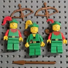 LEGO Forestmen Minifigure Lot of 3 Vintage Castle Figures w/ Accessories