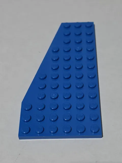 LEGO Plate Blue ● 12 X 6 Wedge Plate Left with Cut Corner ● 30355 ● QTY 1