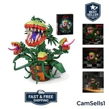 Audrey II Piranha Plant Building Blocks Set - Horror Decor for Enthusiasts