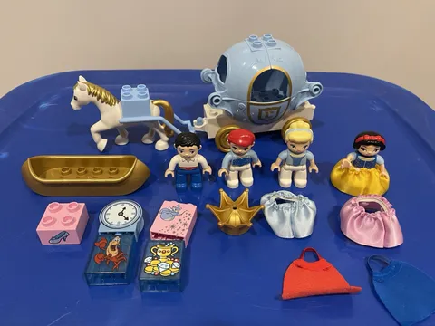 Lego Duplo Disney Princess Carriage Horse Cinderella Prince Ariel Snow White Lot