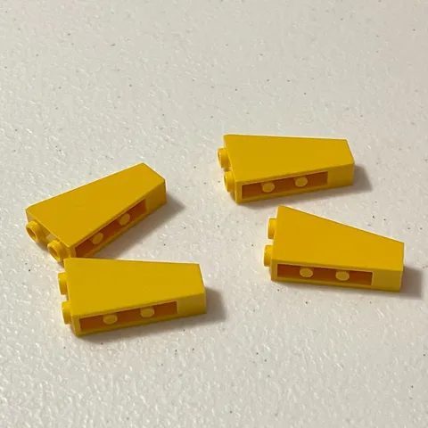 Lego 2449 Yellow Replacement Add-on Pieces Parts Lot of 4