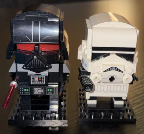 LEGO Star Wars Brickheadz Stormtrooper 41620 & Darth Vader 40547 NO Box Or Instr
