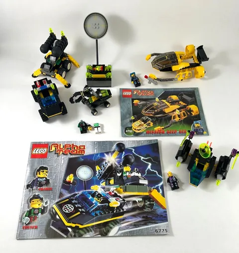 Lot of 3 Lego Alpha Team Incomplete Sets - Bomb Squad #6775 Cruiser #6772 #4792