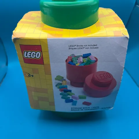 LEGO Round Storage Brick 1 Knob Single Stud Green Organizer Project Case Tub