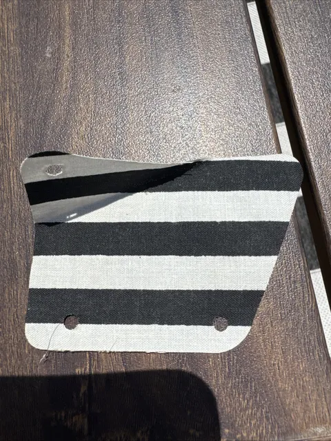 LEGO 6278 - Cloth Sail 9 x 11, 3 Holes - White with Black Stripes Pattern 