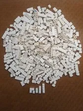 LEGO Bricks 475pcs Bulk Lot 1x1 1x2 1x3 1x4 2x2 Corner Cleaned MOC White