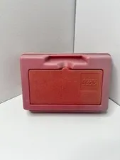 LEGO RED HARD PLASTIC STORAGE BIN CASE 1980'S VINTAGE CLASSIC