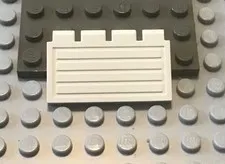 LEGO Cllassic White 2 x 4 Train Gate Hinged Part 2873