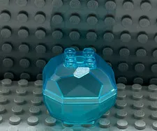Lego 30293 30294 Boulder ice block transparent blue 4x4 octagon