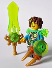 LEGO 71508 Mateo MINIFIGURE & sword trans green armor from Fox Guardian Mech