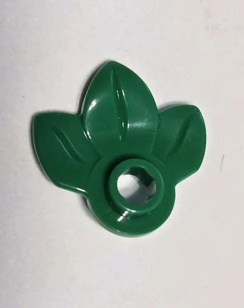 LEGO Parts - Green Plant Plate, Round 1 x 1 3 Layered Leaves - No 32607