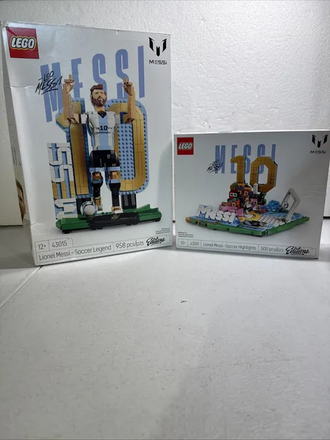 LEGO Editions Lionel Messi Soccer Legend 43015 and 43011 sets
