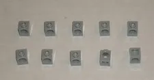 LEGO NEW 1x1 Light Bluish Grey Technic Brick With Hole (10x) 4211535 Brick 6541