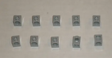 LEGO NEW 1x1 Light Bluish Grey Technic Brick With Hole (10x) 4211535 Brick 6541