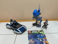 LEGO Star Wars 75022 Mandalorian Speeder & 75002 AT-RT Complete Builds NO FIGS