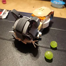 LEGO Porg Buildable Figure Custom Build Black White Tan Orange Plastic Cat Poop