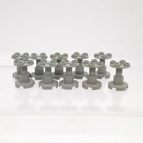 LEGO 3940A Stand 2 x 2 x 2 Light Gray Light Hole Classic Space 493 Vintage 10pc