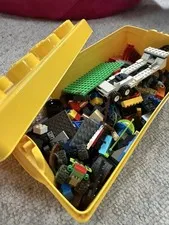 LEGO Storage Brick Case 8 Stud Large Yellow Container Plastic Bin Box 3.5lb Misc