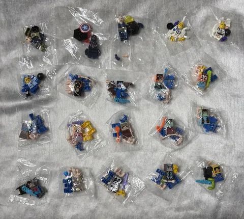 Lot Of 20 LEGO Or Non Brand Minecraft And Other Mini-figures Bagged Individual