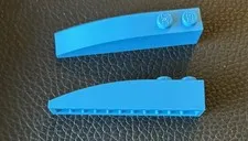 LEGO Parts 41762 / 42022 Slope Curved 6 x 1 Dark Azure Lot 2