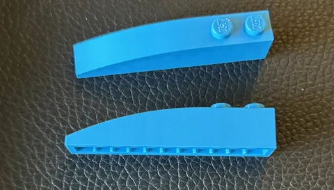 LEGO Parts 41762 / 42022 Slope Curved 6 x 1 Dark Azure Lot 2