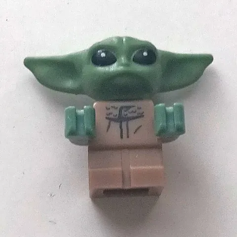 LEGO Star Wars Grogu (Baby Yoda) Minifigure, Green Head, Tan Body