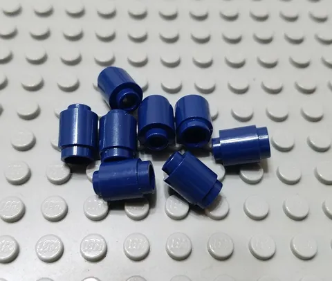 LEGO Lot of 8 Dark Blue 1x1 Round Brick Pieces
