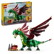 LEGO Creator 3in1 Middeleeuwse draak, speelgoed verandert in een zeeslang of een