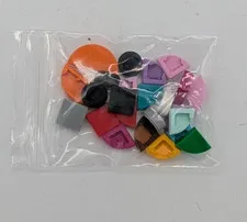 LEGO various size curve tiles (20 pieces) various color Brick lot
