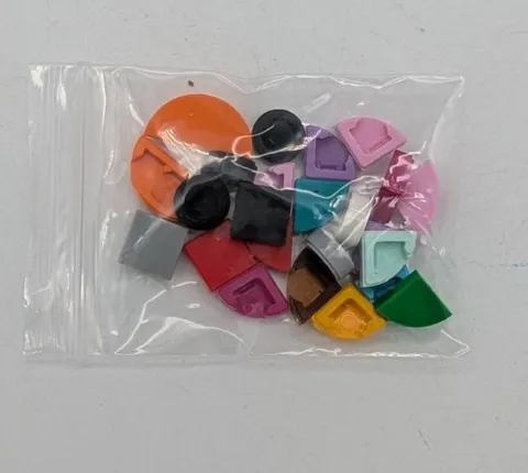 LEGO various size curve tiles (20 pieces) various color Brick lot