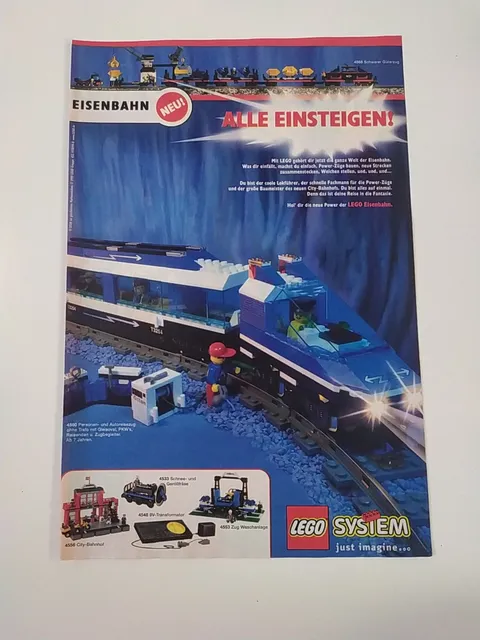 Rare Advertising Flyer Advertising Sheet LEGO City City Train Train 4560 4533 1999