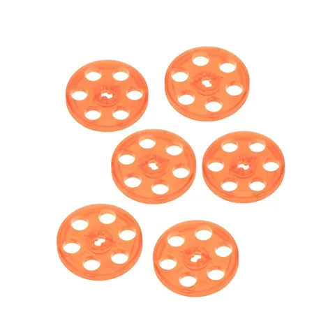 6x LEGO Technic Pulley Wheel 3x3 Transparent Neon Orange Rad 49750 65668 4185