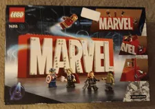 LEGO Marvel Logo & Minifigures Collectible Building Toy 76313