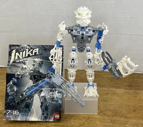 LEGO Bionicle 8732 Toa Matoro Inika Figure Manual Tested Sword No Batteries Inco